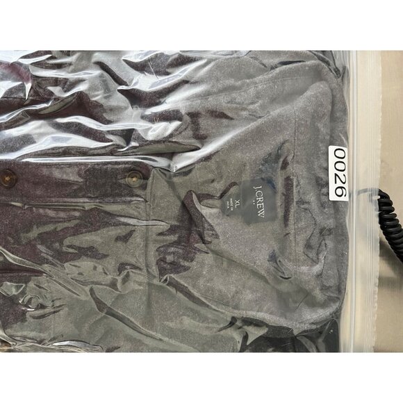 J.CREW Button Up Outdoor Heavy Work Shirt Mens XL Cotton Elbow Patch Gray - Picture 12 of 13